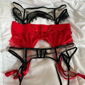 (3) Shein Garter Belts